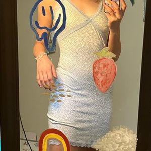 Floral divided mini dress